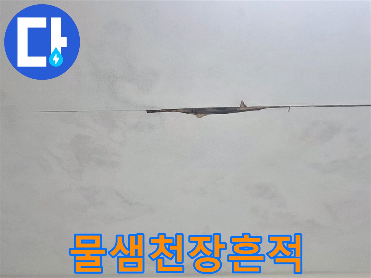 물자국이 선명한 천장-누수탐지 전문가가 분석할 시각적 증거를 제공합니다.