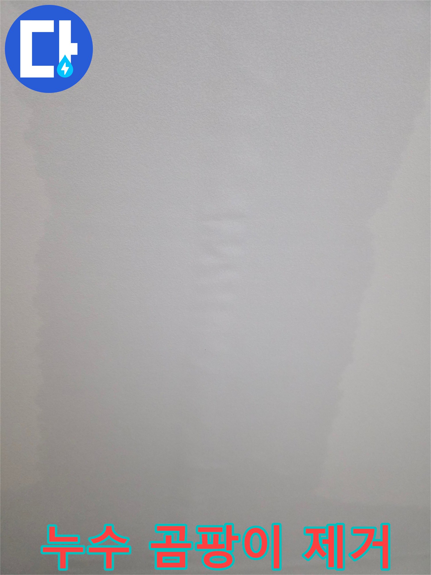 이 이미지는 아파트 천장 누수로 인한 물 얼룩과-곰팡이 발생 가능성을 보여주며 친환경 제거의 필요성을 강조합니다