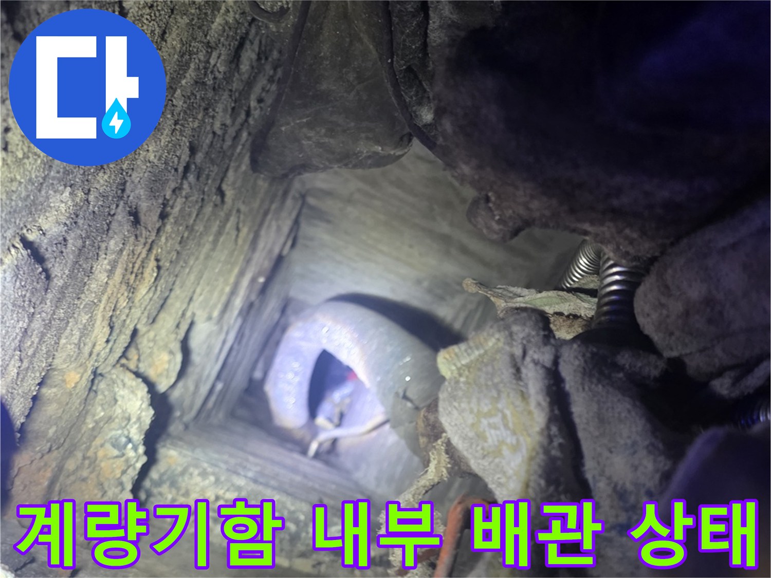 연천 전곡읍 현장의-수도 계량기 함 주변 매립 배관 점검 모습