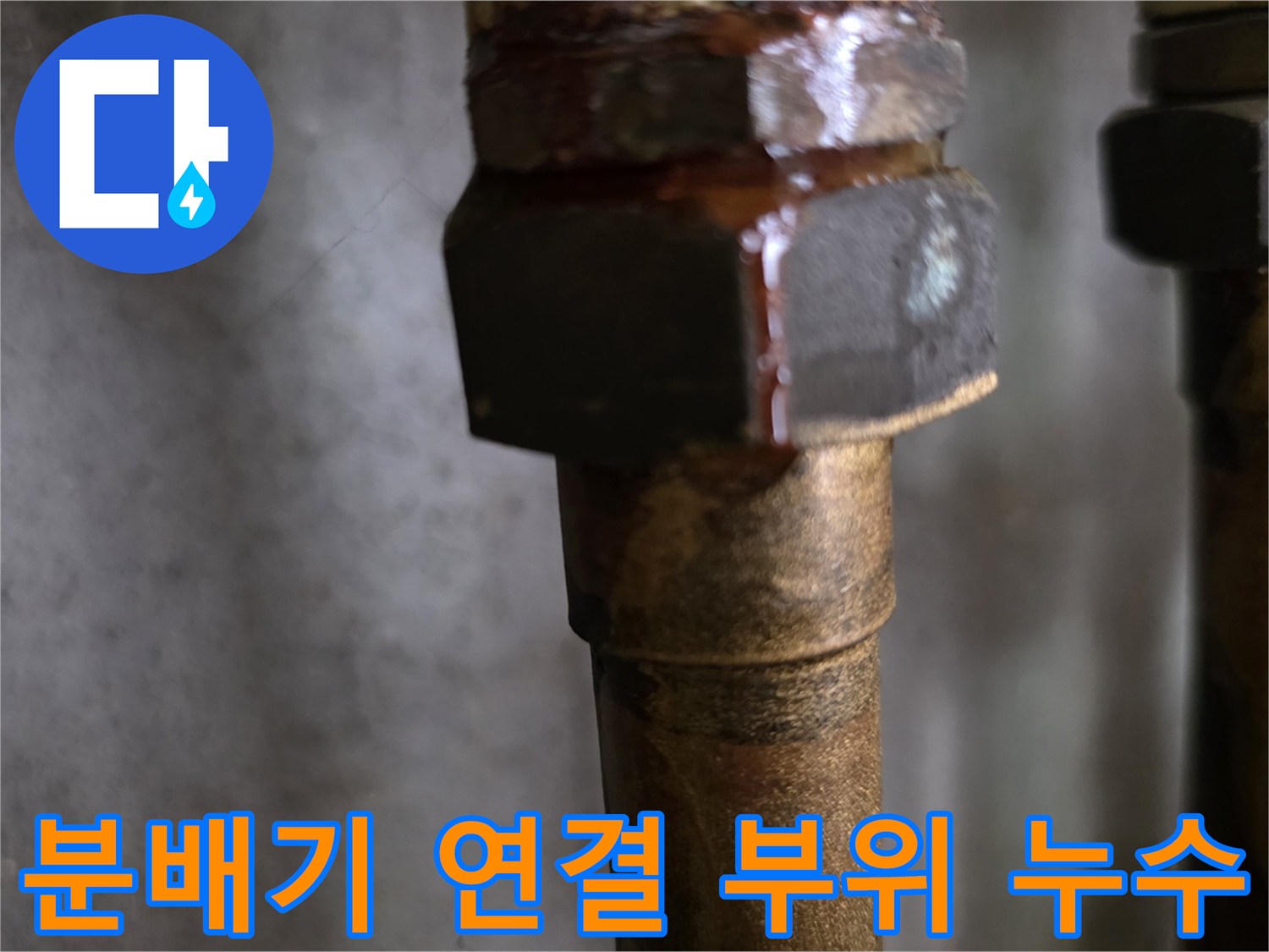 금속 너트와 배위 접합부의 습기 및 녹