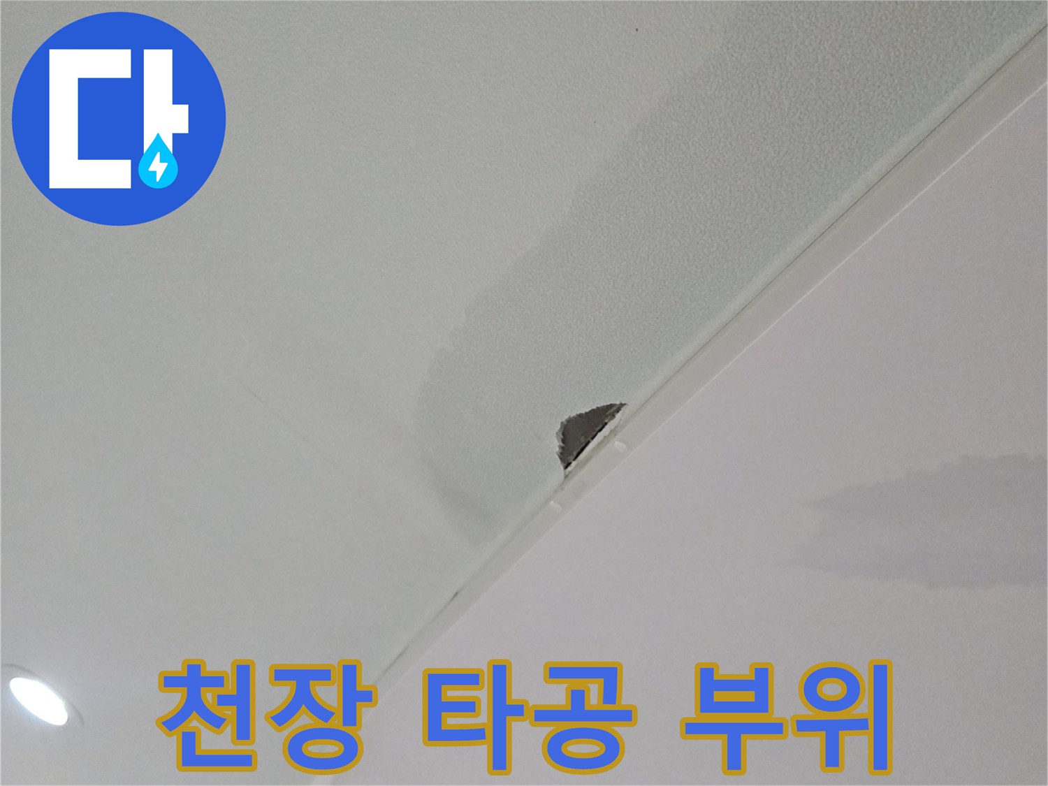 천장-내부-상태-확인을-위한-타공-및-누수-지점-조사