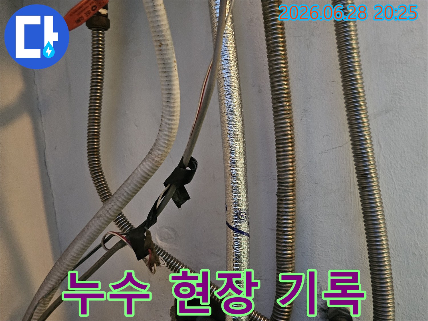 누수 발생 지점과-주변 상황을-사진으로-꼼꼼히-기록하는 모습