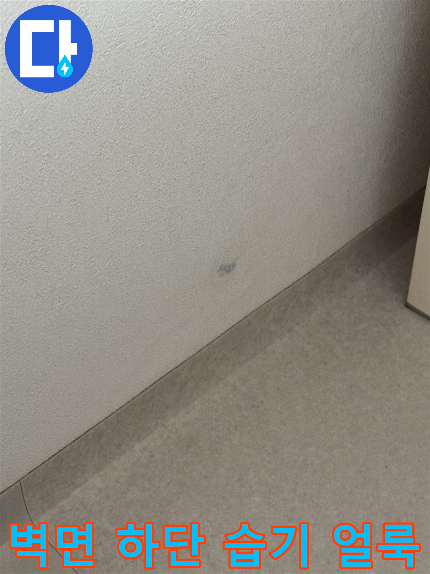 의정부 아파트 벽면 변색 부위 상세 사진