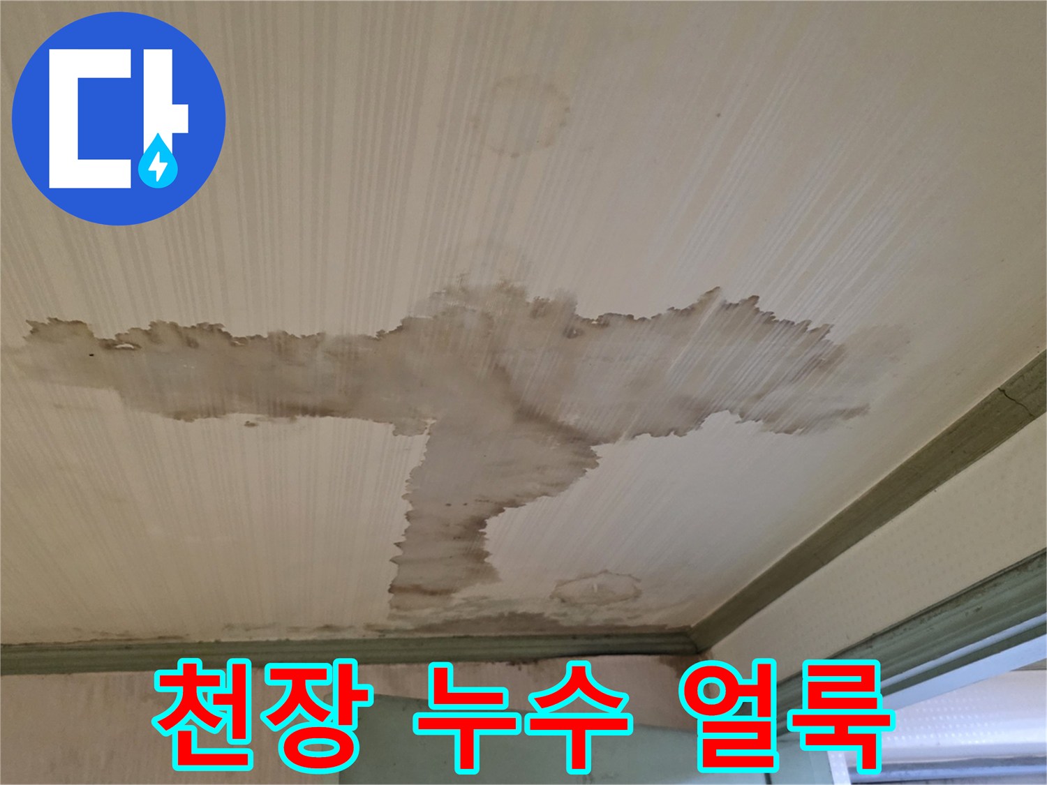 성북구 정릉동 빌라 - 천장에 발생한 넓은 물얼룩 현상