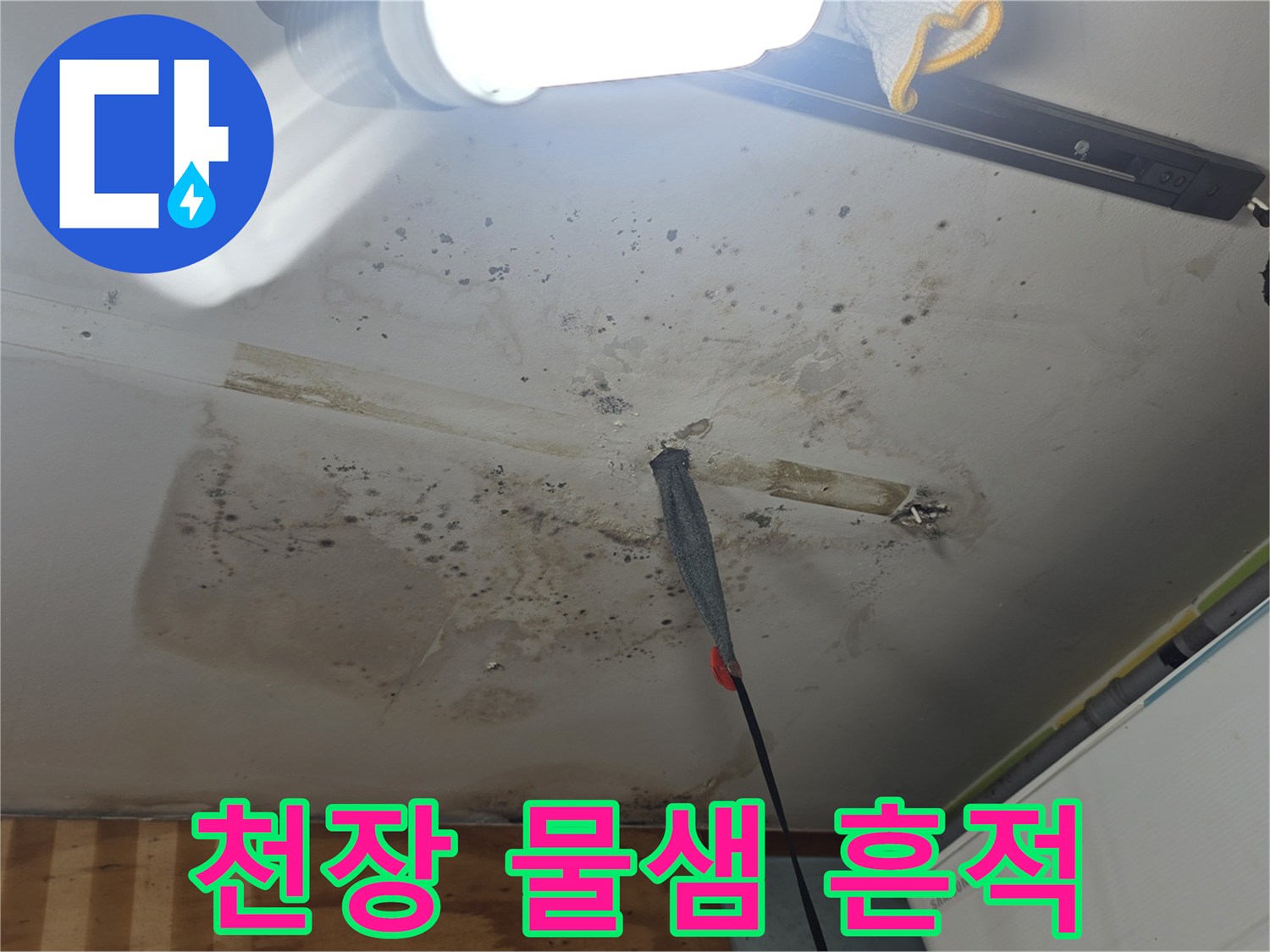 송파구 아파트-천장 곰팡이와 물샘 얼룩 상태