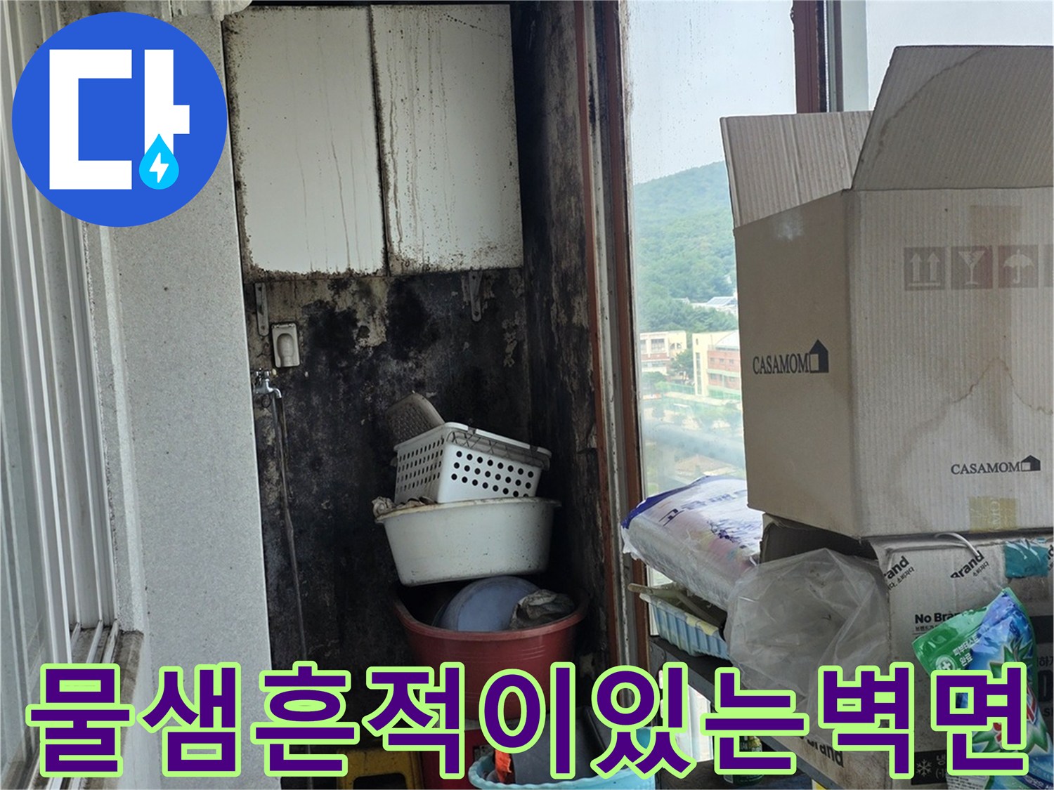 양주-회정동-아파트-벽면-누수-오염-상태