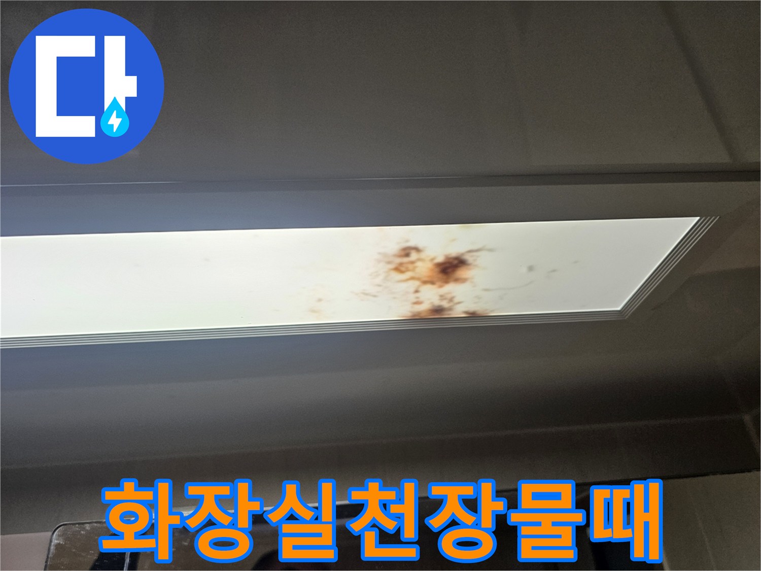 남양주-화장실-천장-조명-부근-누수-오염