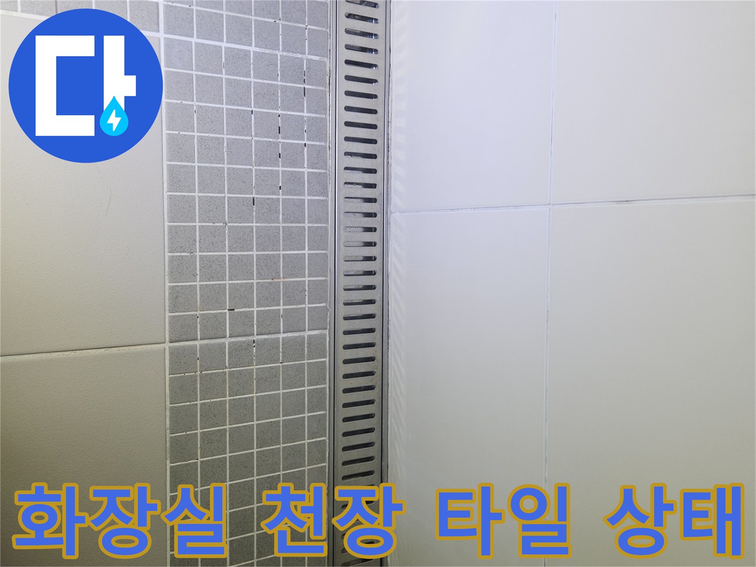 양주 옥정동-화장실-천장-타일-및-배수구-상태