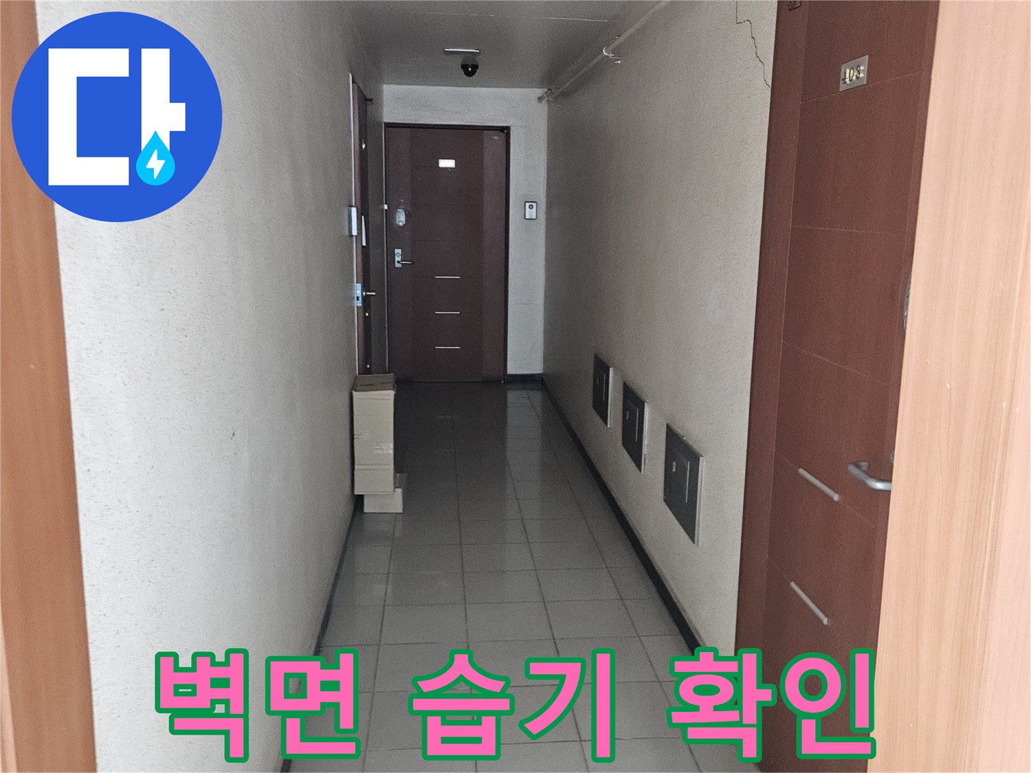 석촌동 내부 공간-천장과 벽면의 물샘 흔적 조사