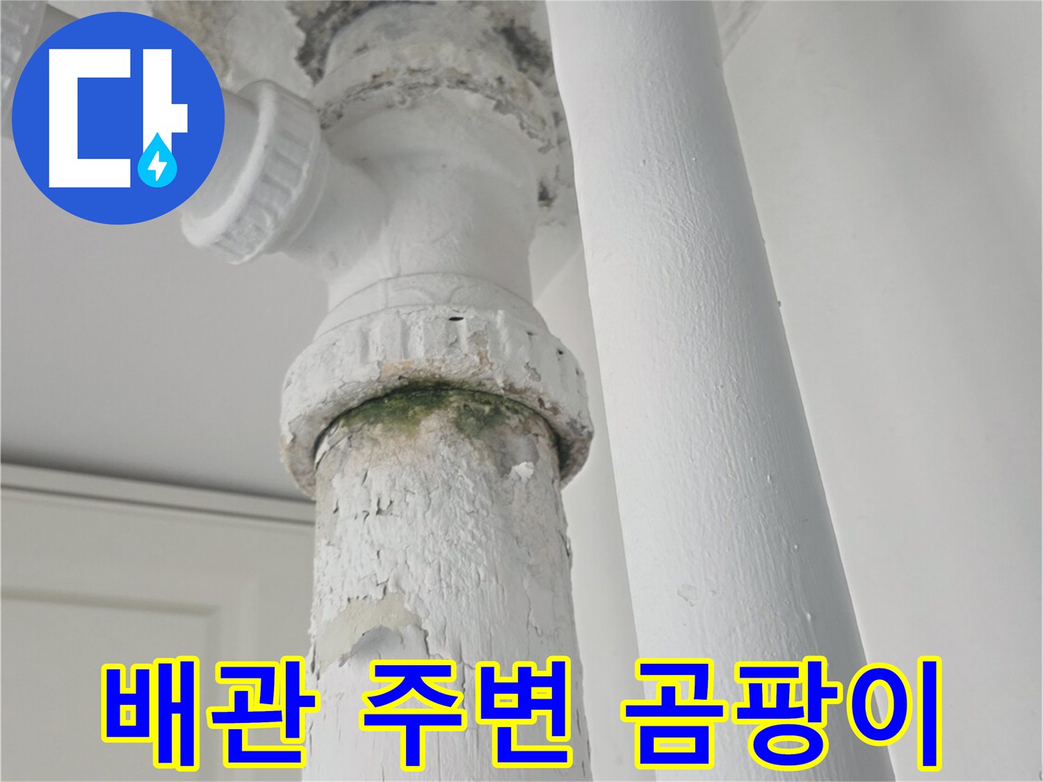 습기로-오염된-배관-주변-벽면-상태-기록
